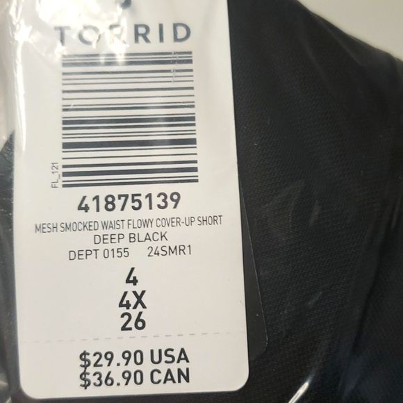 ❤️NWT VINTAGE TORRID MESH SWIM COVER - FLOWY SHORTS - PLUS SIZE - Picture 7 of 13